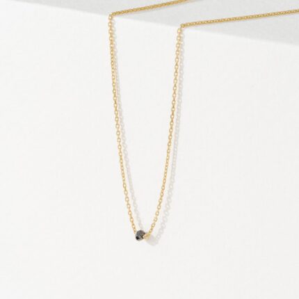 Single Black Diamond Necklace