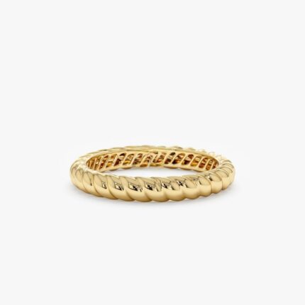 Solid Gold Bold Braided Ring