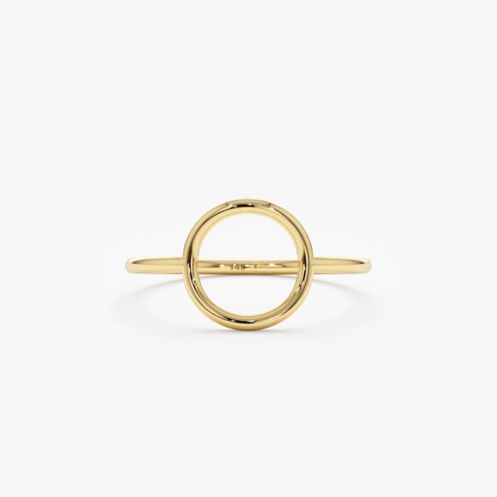 Solid Gold Circle Ring