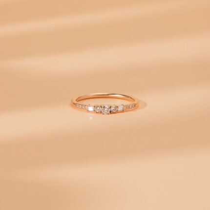 Solid Gold Petite Diamond Band