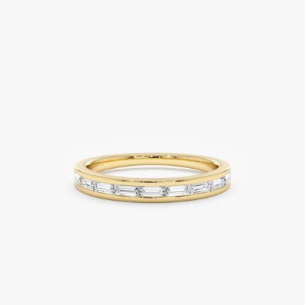 Thick Diamond Channel Set Ring