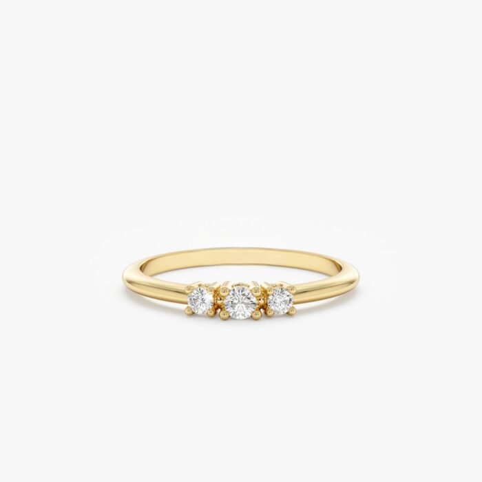 Three Diamond Engagement Ring