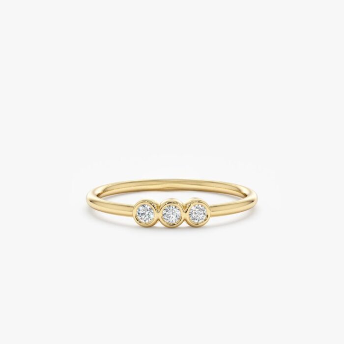 Triple Bezel Diamond Ring