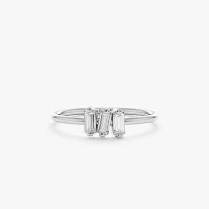 Triple Natural Diamond Cluster Ring