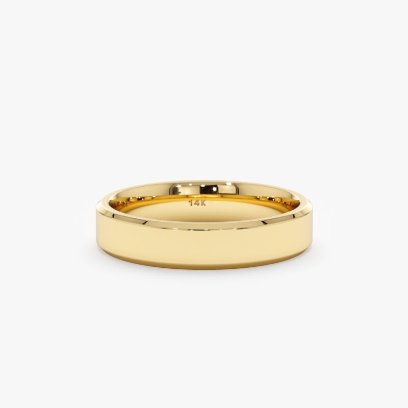 Beveled Edge Wedding Band