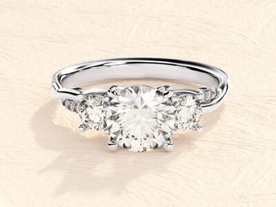 Three Stone Anniversary Solitaire Ring 3 ct. Lab Grown Diamond