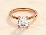 Round Cut Lab Grown Diamond 1ct. Engagement Ring in 14K Solid Gold