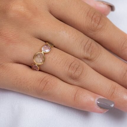 14K Solid Gold Sapphire Eternity Band