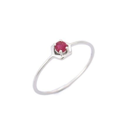 14K Solid Gold Ruby Ring
