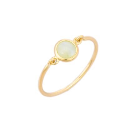 14K Solid Gold Cat's eye Ring
