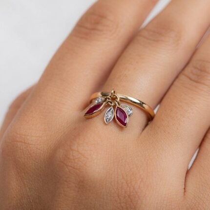 14K Solid Gold Ruby Ring