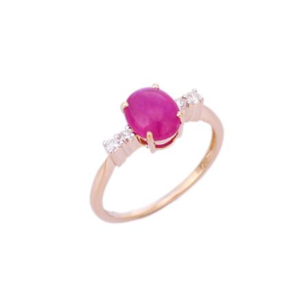 14K Solid Gold Ruby Ring