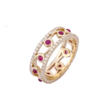 14K Solid Gold Ruby Ring