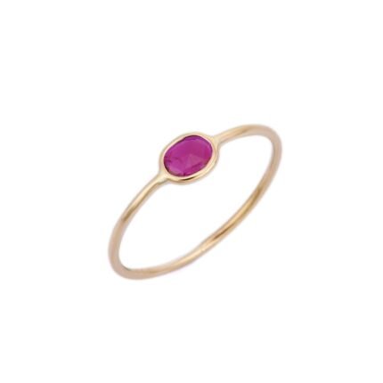 14K Solid Gold Ruby Ring