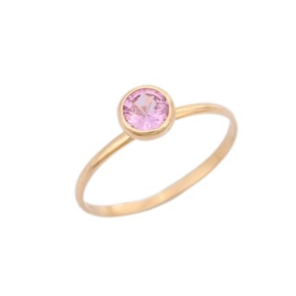 14K Solid Gold Sapphire Ring