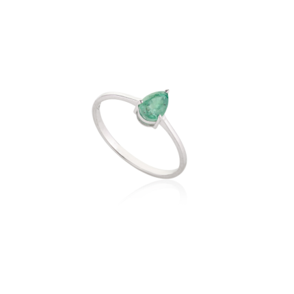 14K Solid Gold Emerald Ring