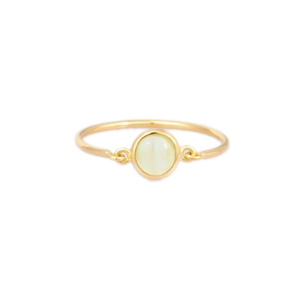 14K Solid Gold Cat's eye Ring