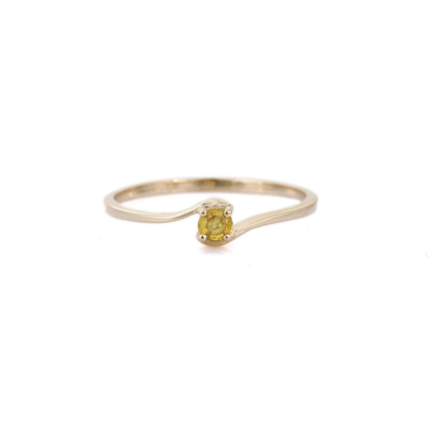 14K Solid Gold Natural Sapphire Dainty Ring