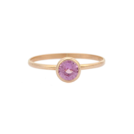 14K Solid Gold Sapphire Ring