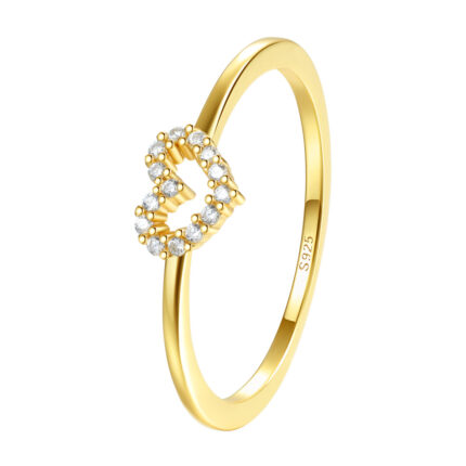 The Karat Store Sparkle Heart Ring | 14K Gold Ring
