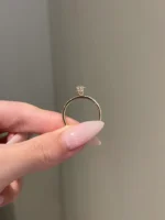 2 Carat Brilliant Oval Cut Moissanite Solitaire Engagement Ring