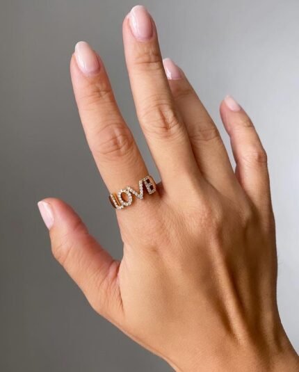 Love Diamond Ring | Love Letter Diamond Ring | Diamond Ring | Valentines Day