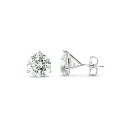 14K Gold 6 carat Lab Grown Diamond earrings, lab grown diamond earrings