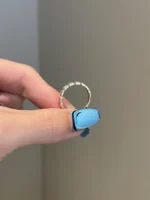 3mm Brilliant Emerald Cut Moissanite Engagement Ring