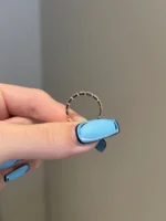 3mm Brilliant Emerald Cut Moissanite Engagement Ring