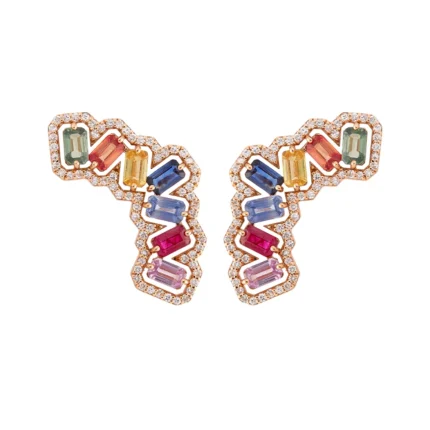 14K Solid Gold Festival Super Woman Earrings