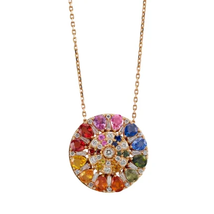 14K Solid Gold Festival Fruits Pendant