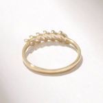 Slanted Marquise Diamond Wedding Ring | Dainty Promise Ring for Women