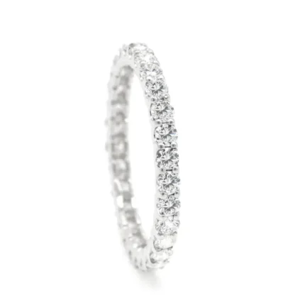 14K Solid Gold 1.38 Carat Natural Diamond Brilliant-Cut Eternity Full Band Ring