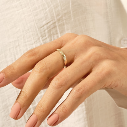 Natural Diamond Starburst Wedding Band, 14k Solid Gold Dainty Celestial Ring for Women