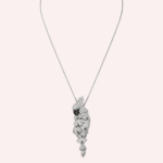 Pre-Owned Cartier Faune et Flore Les Oiseaux Libérés Pavé Necklace in 18K White Gold with Diamonds, Emeralds, and Mother-of-Pearl