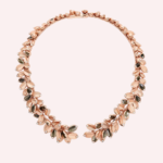 Pre-Owned Cartier Grain de Café Obsidian Semi-Pavé Necklace in 18K Rose Gold with Diamonds