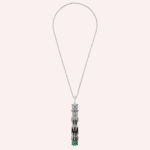 Pre-Owned Cartier Panthère de Cartier Long Multi-Wear Pavé Necklace, Large Model, with Emerald
