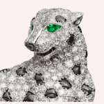Panthère de Cartier brooch, emerald, paved