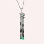 Pre-Owned Cartier Panthère de Cartier Long Multi-Wear Pavé Necklace, Large Model, with Emerald