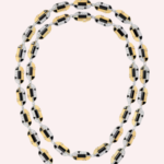 Pre-Owned Cartier Géométrie & Contrastes Onyx Transformable Pavé Necklace in 18K White Gold and Yellow Gold with Diamonds - Image 3