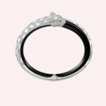 Pre-Owned Panthère de Cartier Pavé Bracelet in White Gold with Diamonds, Black Lacquer, Onyx, and Emeralds - Image 7