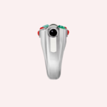 Pre-Owned Cartier Géométrie & Contrastes Chrysoprase Pavé Ring in 18K White Gold with Diamonds, Onyx, and Coral - Image 3
