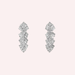 Pre-Owned Reflection de Cartier Earrings in White Gold with Baguette-, Princess-, and Trilliant-Cut Diamonds - Image 3
