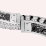 Pre-Owned Indomptables de Cartier Zebra and Crocodile High Jewelry Bracelet in White Gold with Diamonds, Emerald, and Onyx - Image 3