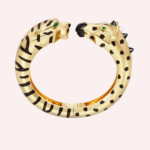 Pre-Owned Cartier Les Indomptables Panther & Zebra Bracelet in 18K Yellow Gold with Tsavorite Garnet, Moonstone, Onyx, and Black Lacquer - Image 3