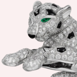 Pre-Owned Panthère de Cartier Pavé Ring in White Gold with Diamonds, Emerald, and Onyx - Image 3