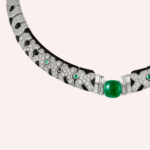 Pre-Owned Cartier Panthère de Cartier Sur Naturel Pavé Necklace in 18K White Gold with Cabochon-Cut Emeralds, Onyx, and Diamonds - Image 4