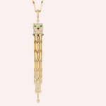 Pre-Owned Panthère de Cartier Necklace in Yellow Gold with Diamonds, Onyx, and Emeralds - Image 3