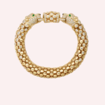 Pre-Owned Panthère de Cartier Pavé Bracelet in Yellow Gold with Diamonds, Onyx, and Emeralds - Image 5