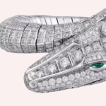 Pre-Owned Cartier Faune et Flore Pavé Bracelet in 18K White Gold with Emeralds and Diamonds - Image 5